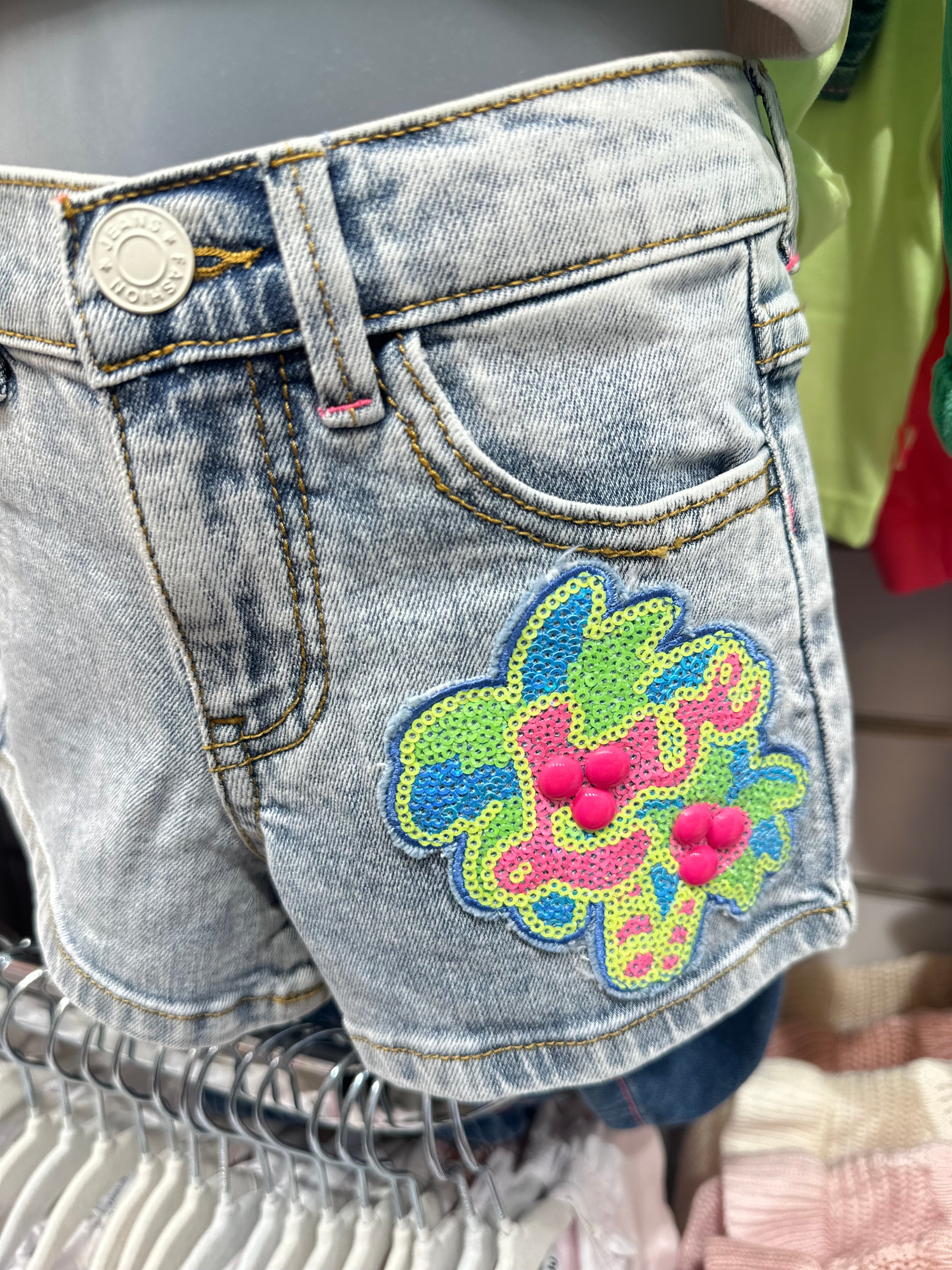 Billie Blush light denim shorts
