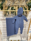 Dark blue knit set