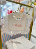 Lace trim bib