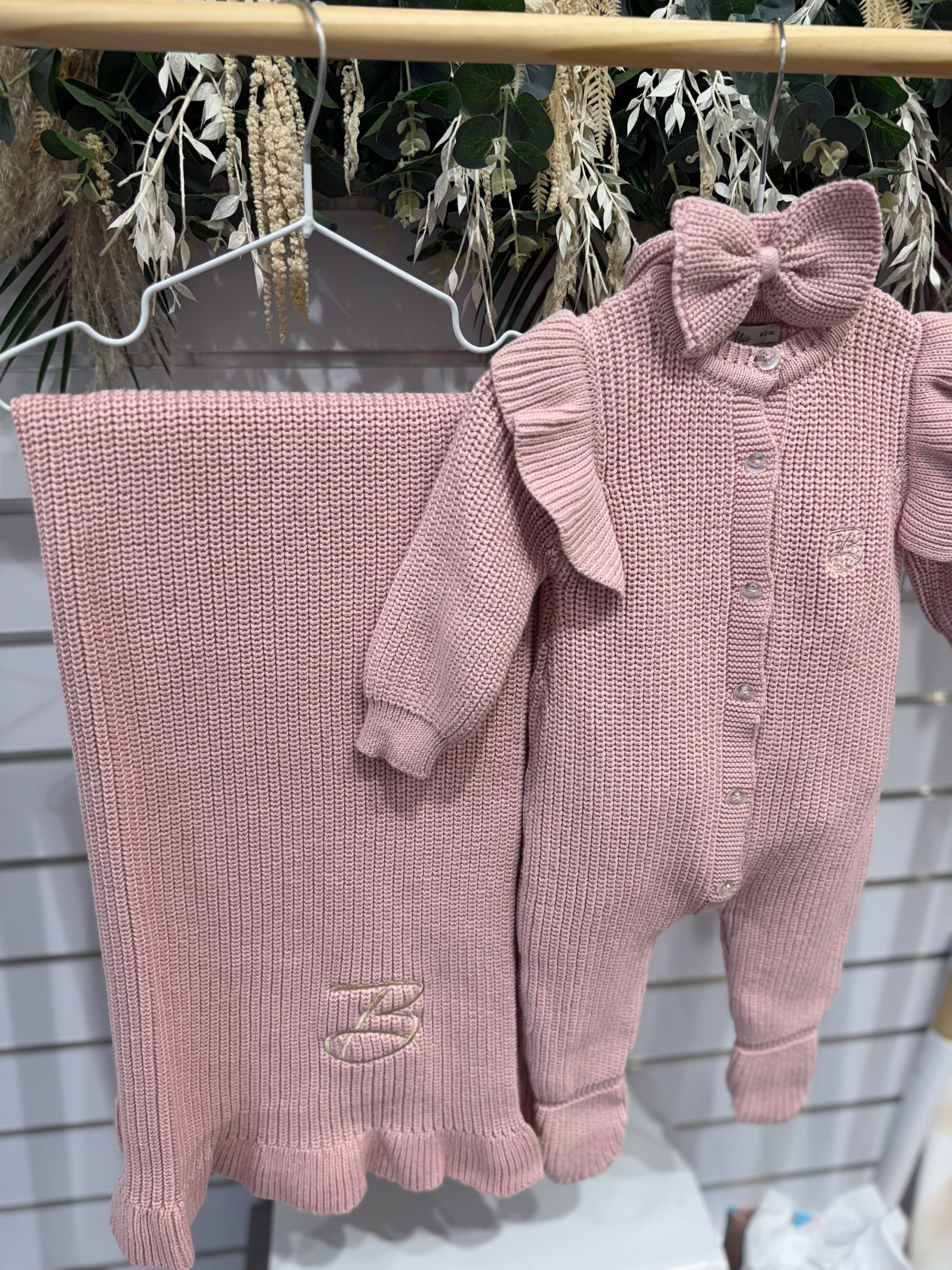 Dusty pink knit set