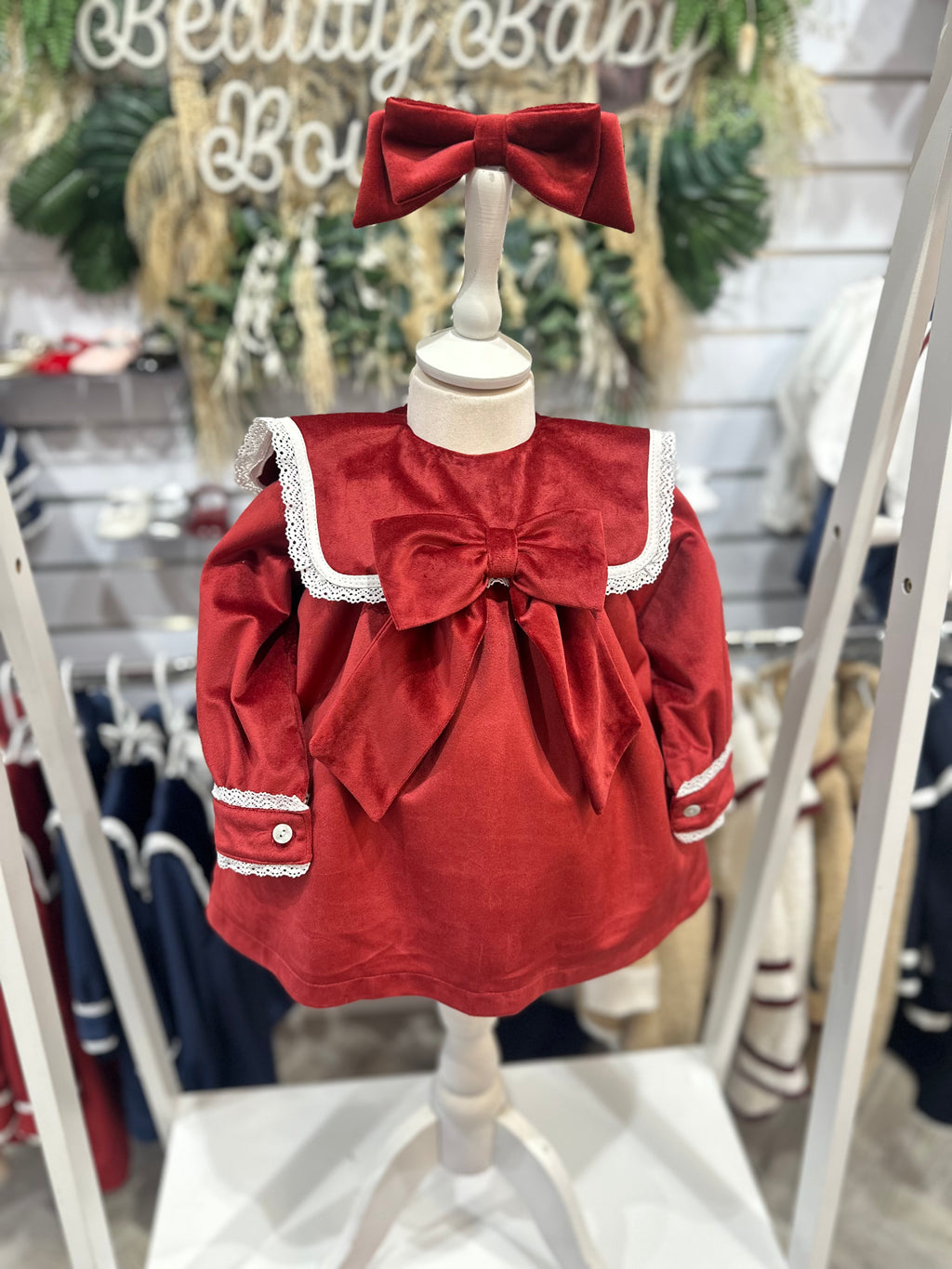 Be Chic red velour dress