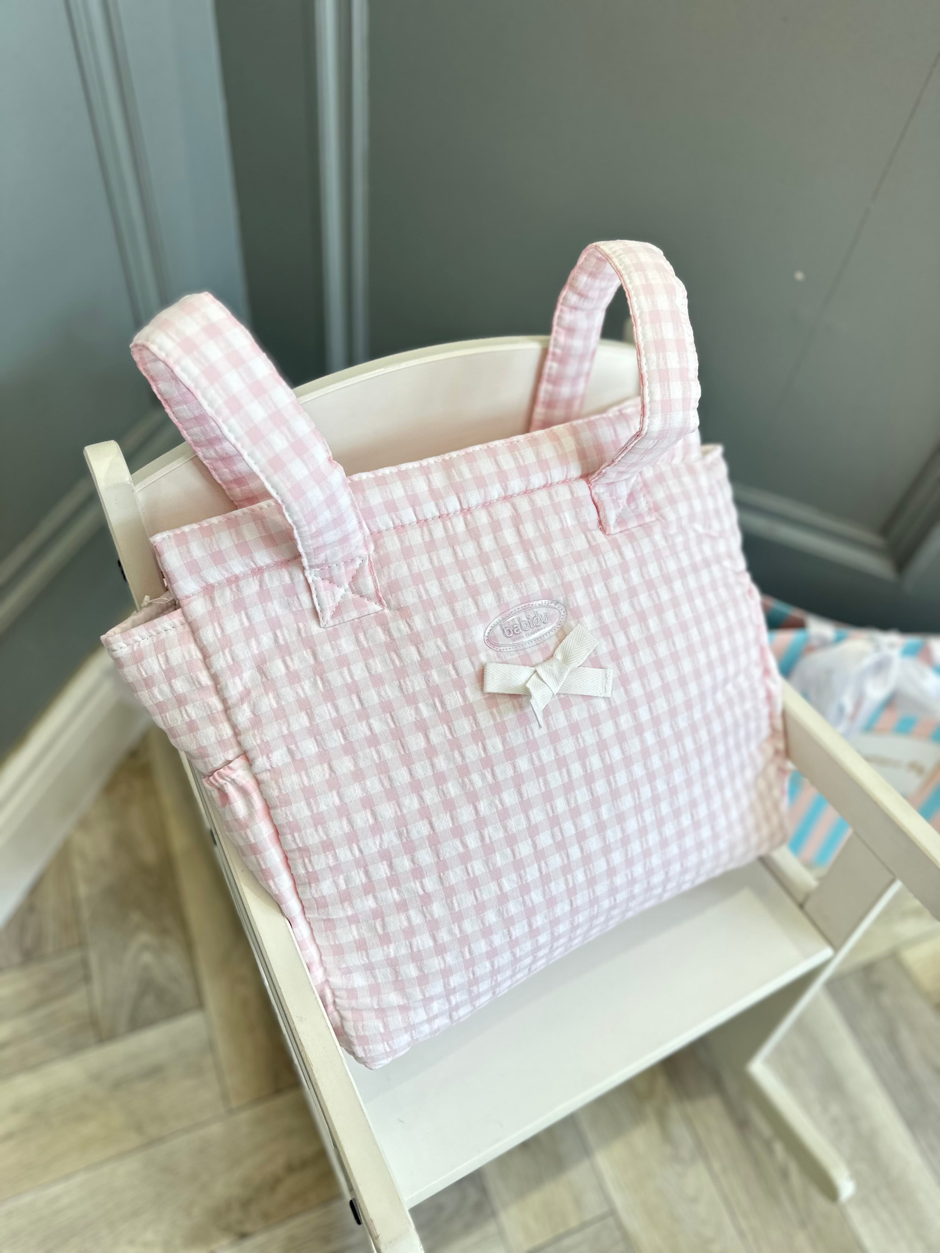 Pink Gingham Babidu bag