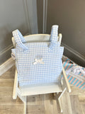 Blue gingham Babidu bag