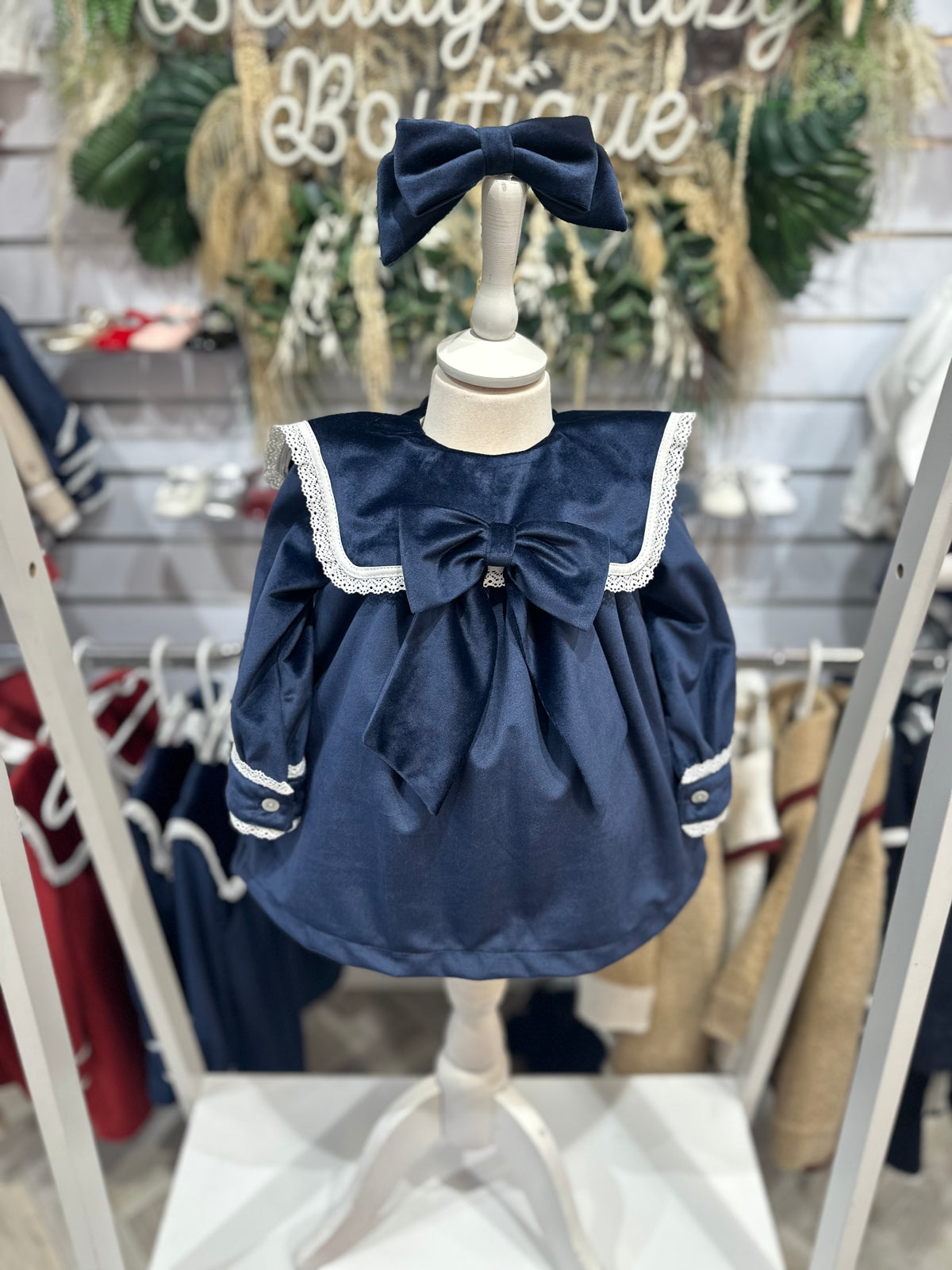 Be Chic navy velour dress