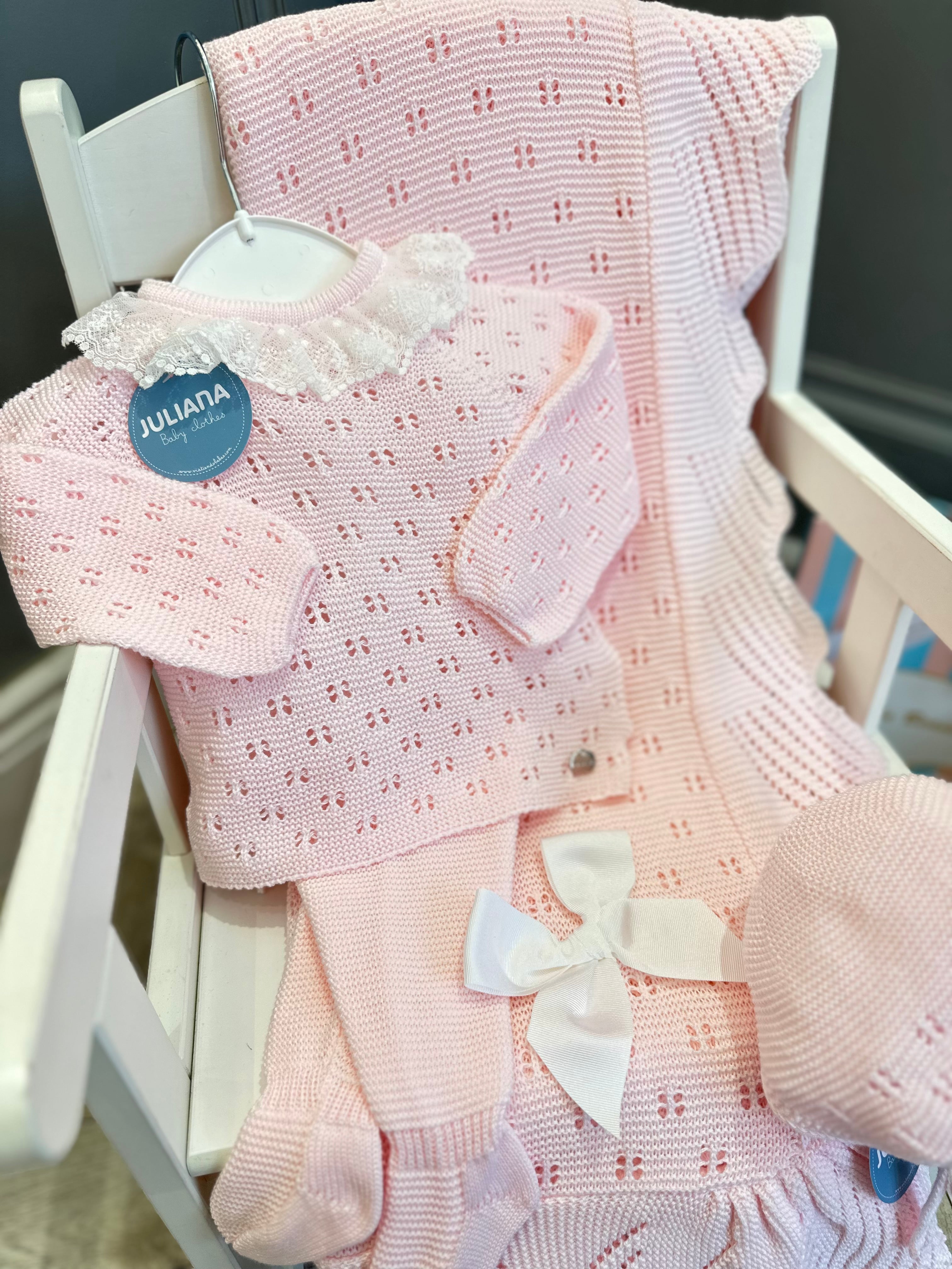 Juliana knitted pink set