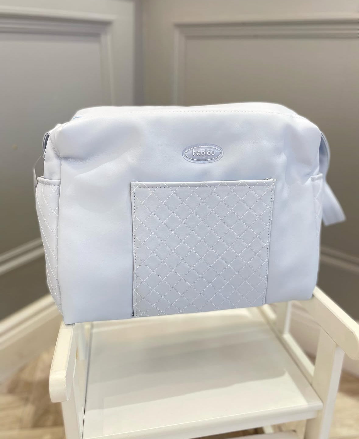 Blue quilted Babidu bag