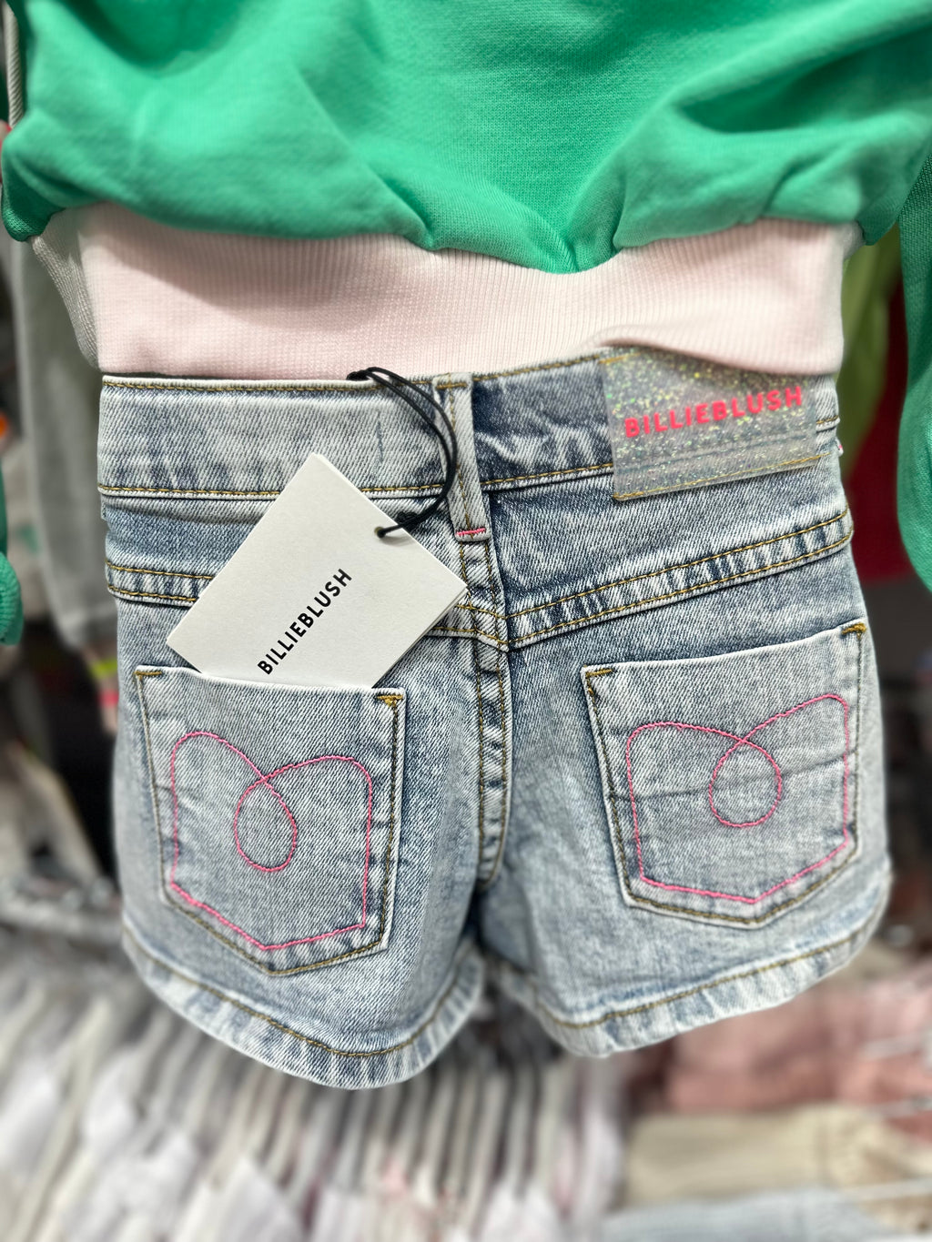 Billie Blush light denim shorts