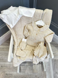 Leo king girls cream knit set
