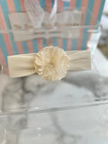 Cream flower headband