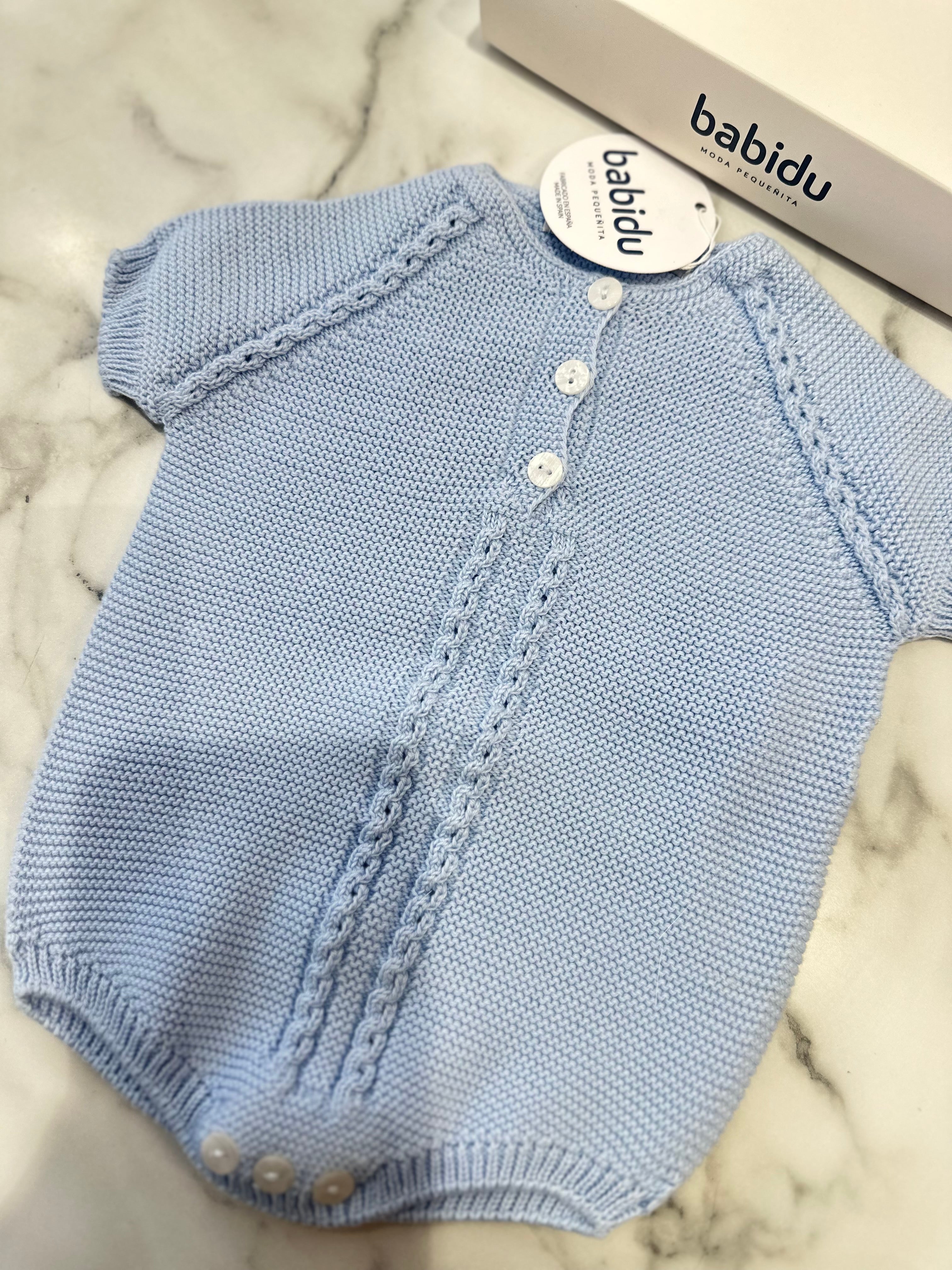 Blue Babidu knit romper