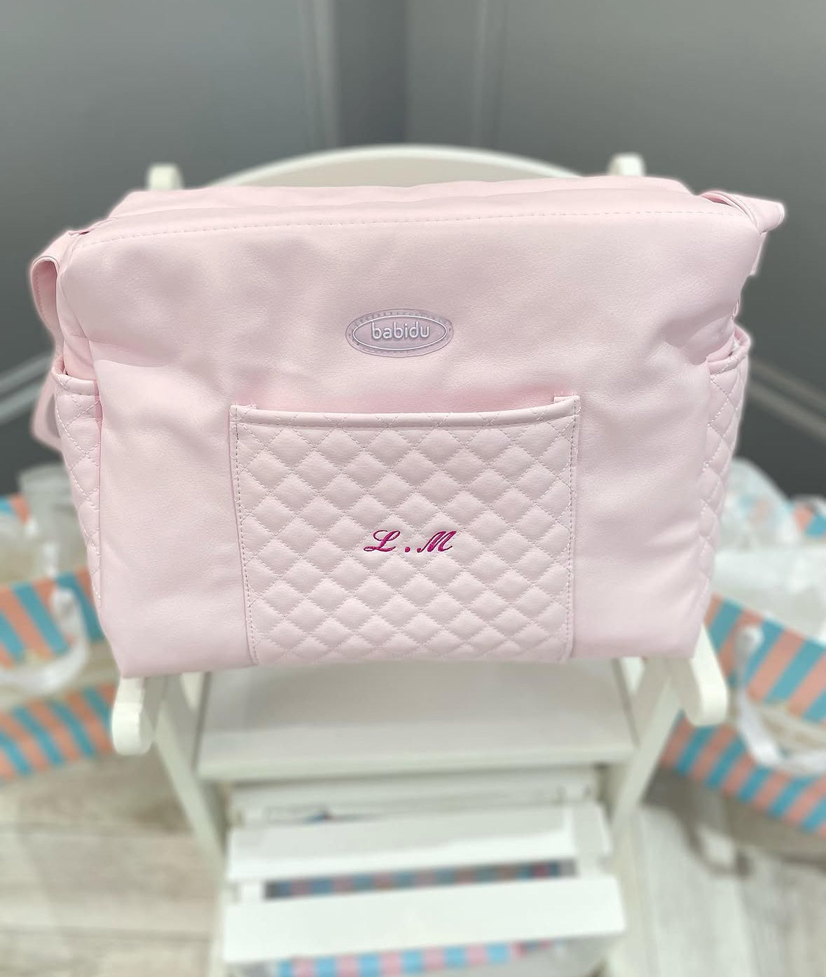 Pink Quilted Babidu bag