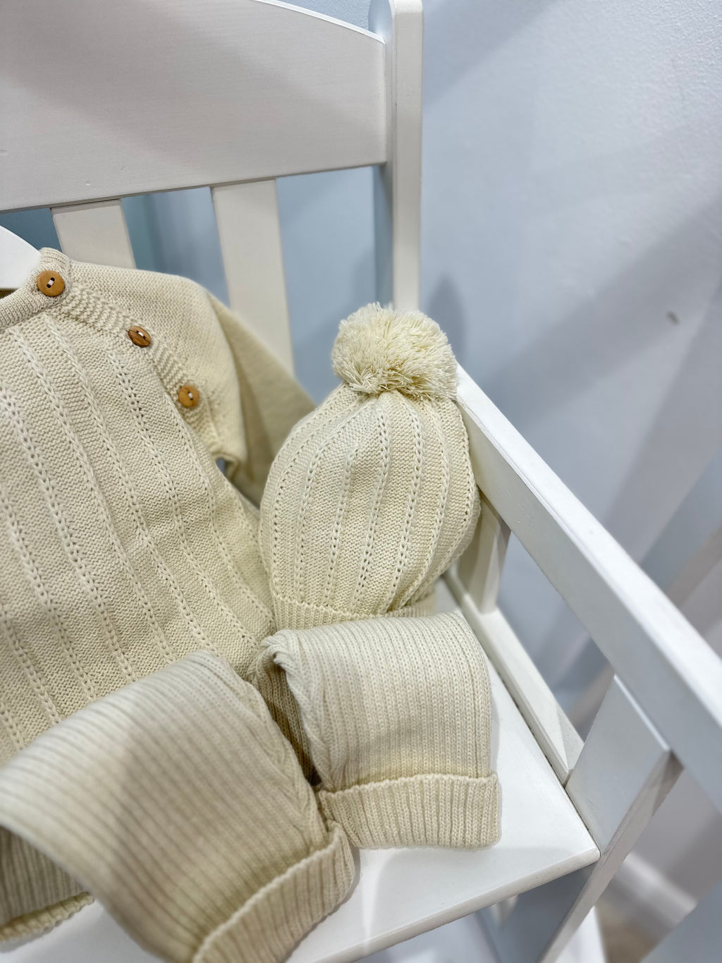 Babidu cream knit 3 piece