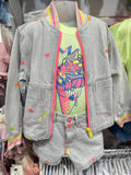 Billie Blush grey denim co ord