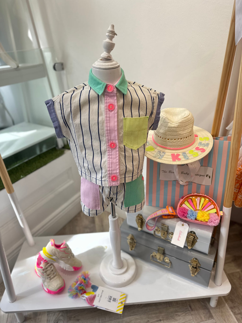 Billie Blush stripe denim co ord