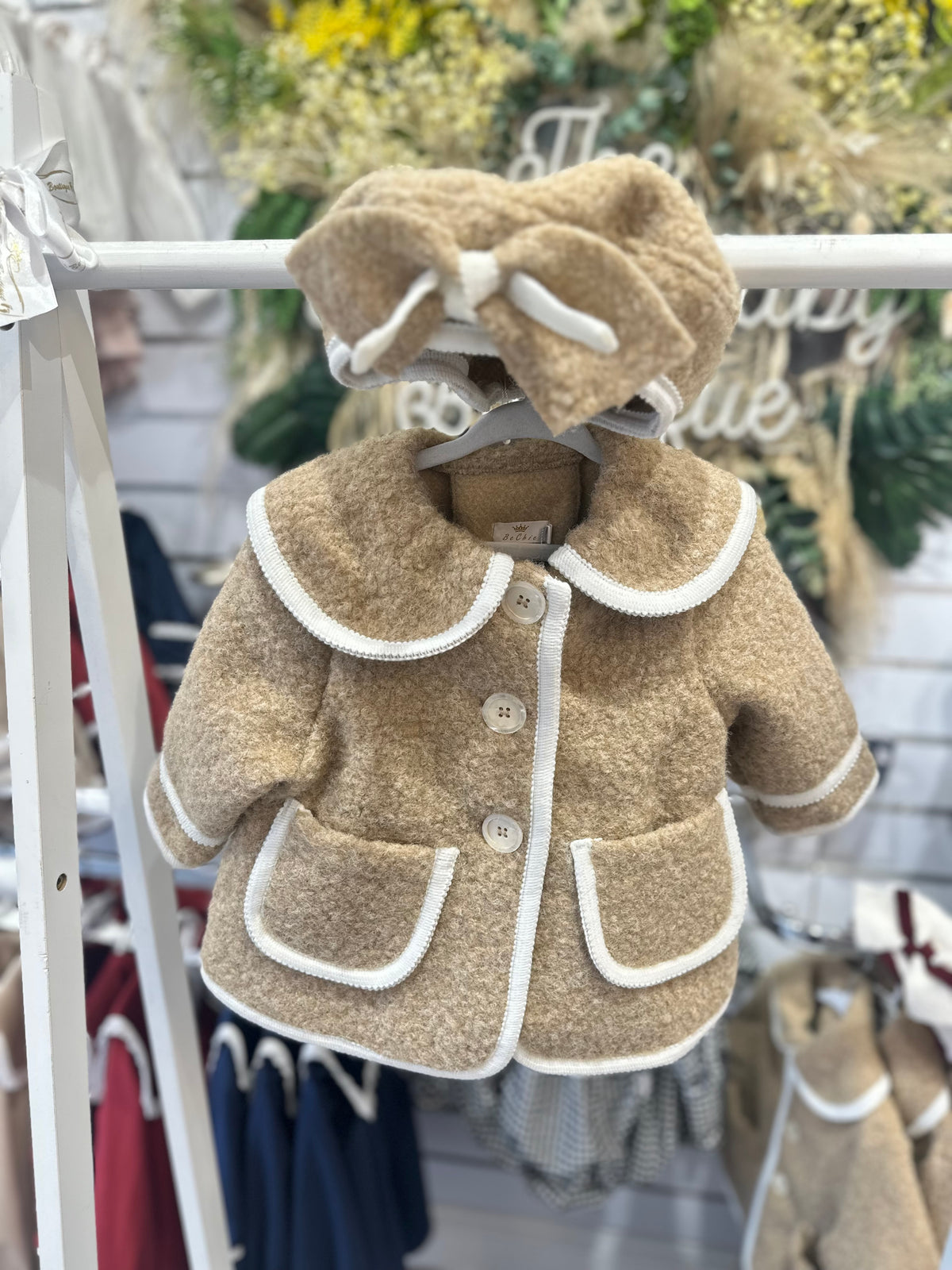 Be Chic beige boucle coat