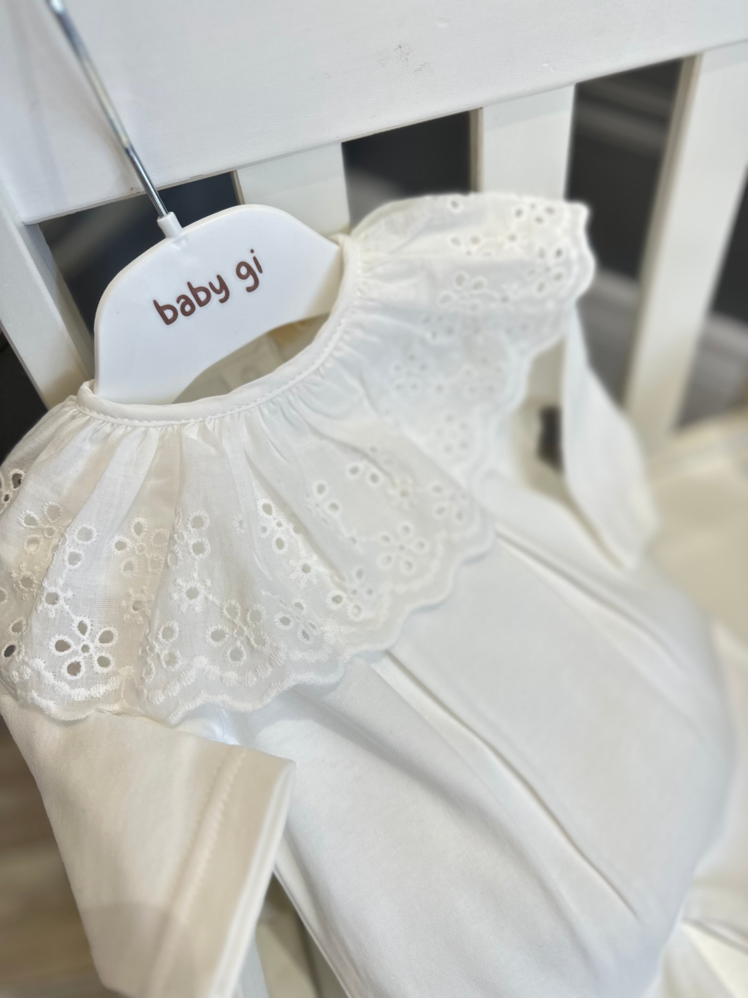 Baby Gi ivory babygrow