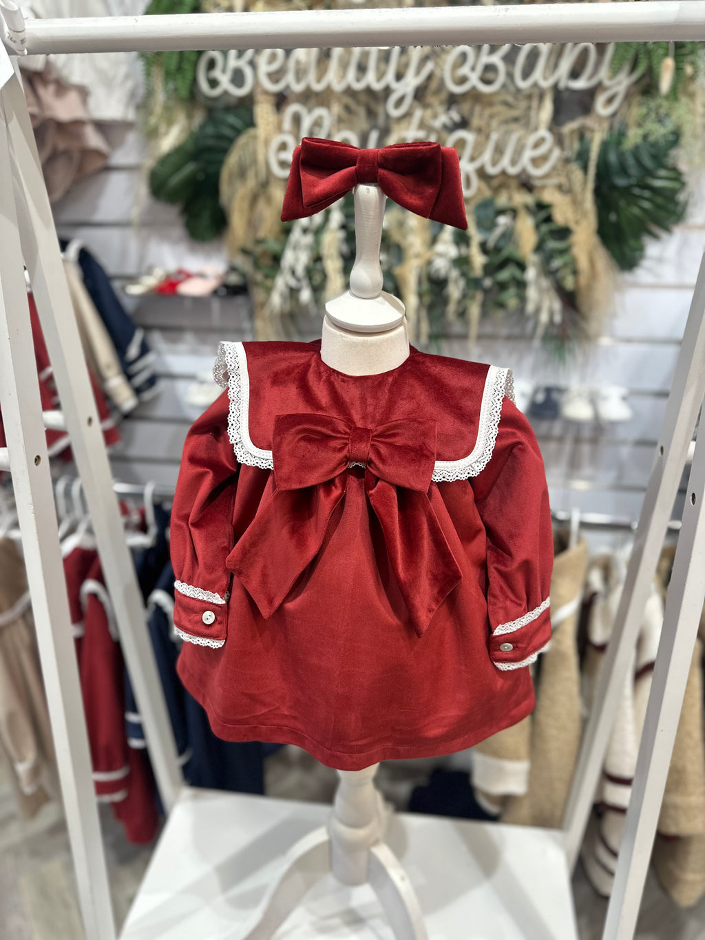 Be Chic red velour dress