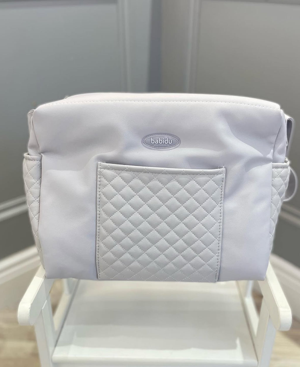 Grey Quilted Babidu bag