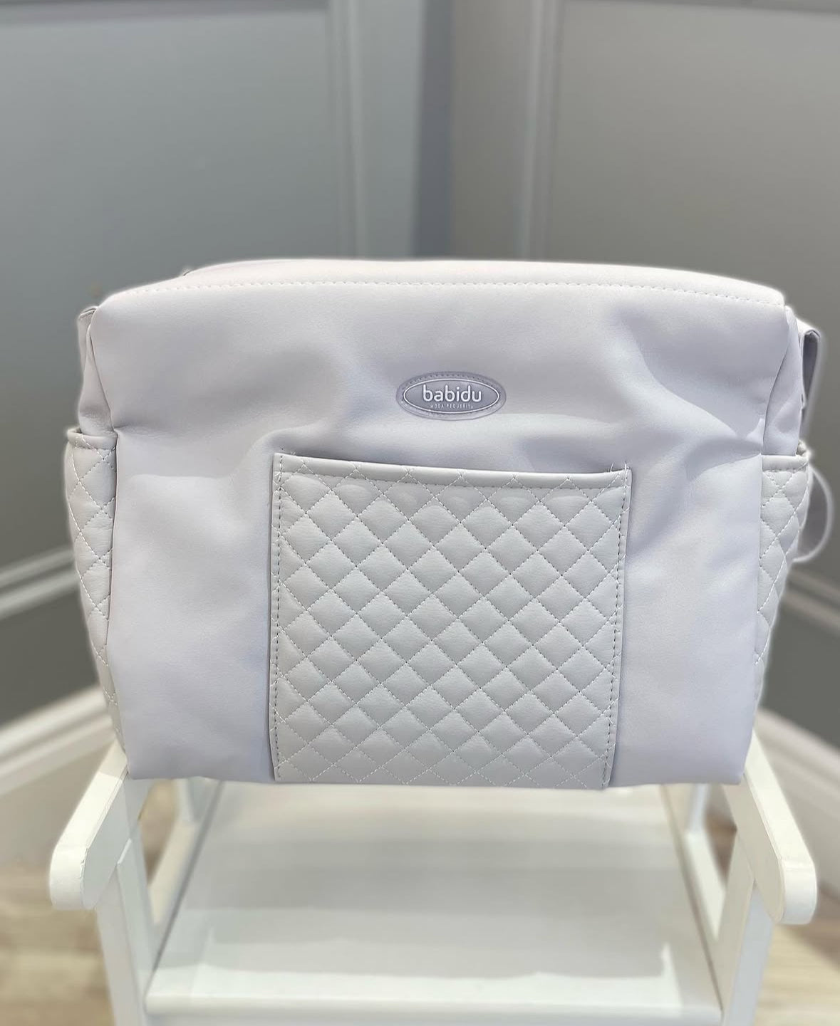 Grey Quilted Babidu bag