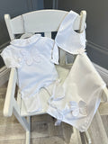Baby Gi white butterfly babygrow