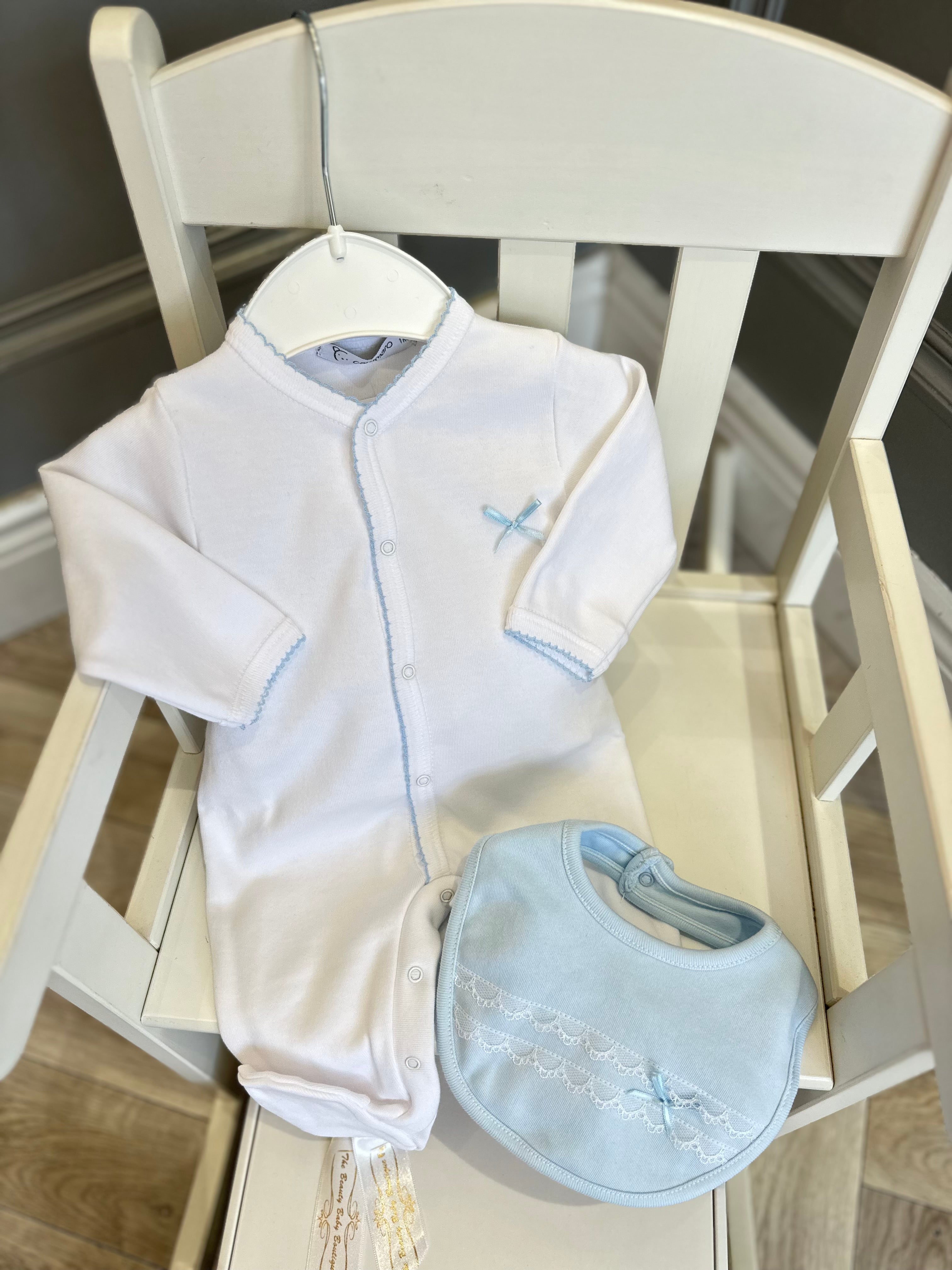Calamaro babygrow with Blue