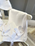Baby Gi white butterfly blanket