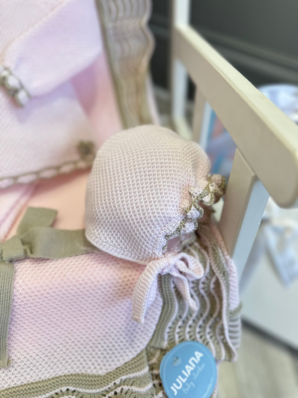 Juliana pink & beige knitted set