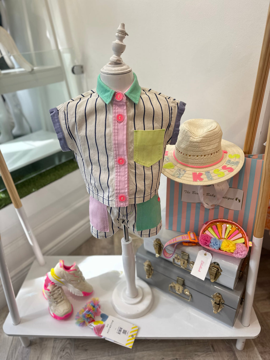 Billie Blush stripe denim co ord