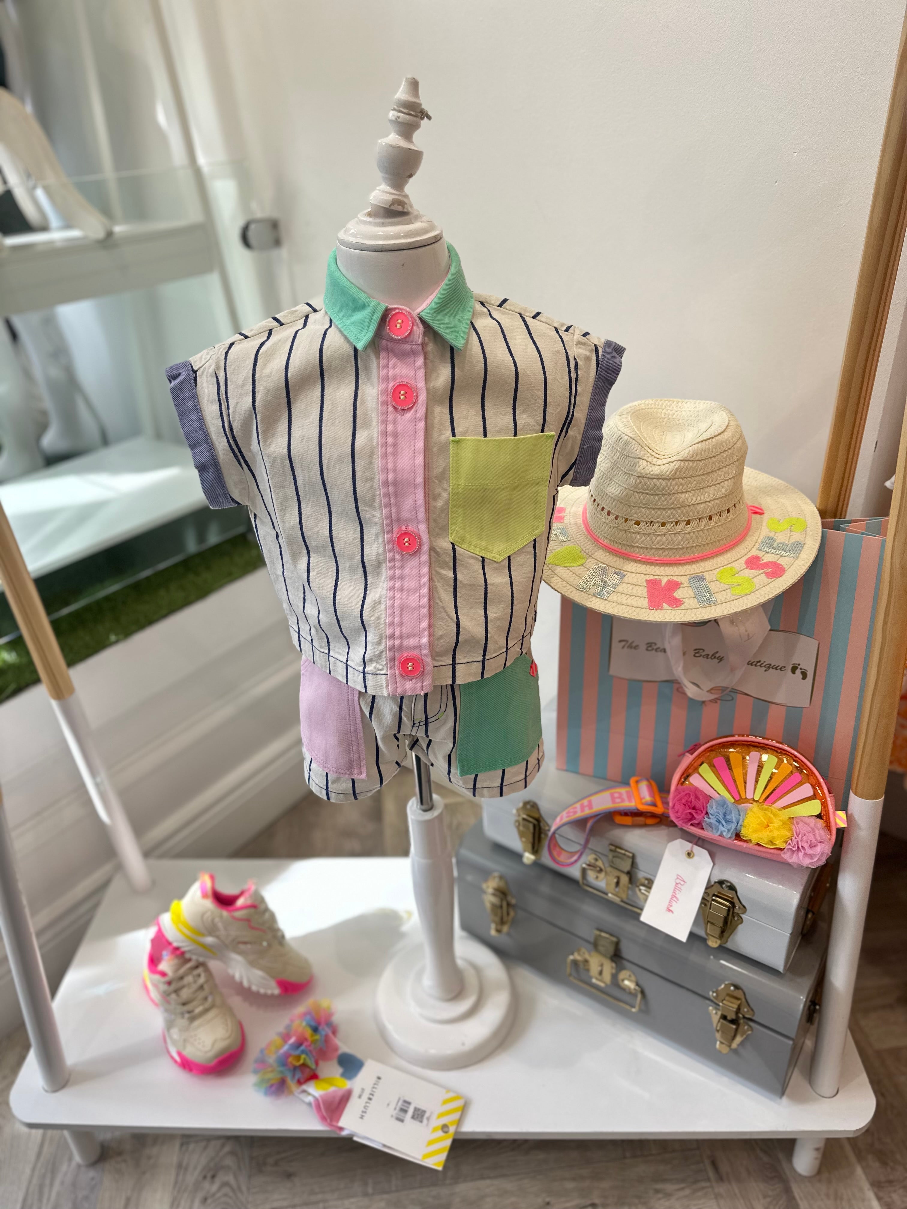 Billie Blush stripe denim co ord
