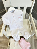 Calamaro babygrow with pink