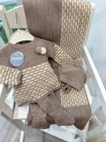 Juliana beige knitted trouser set