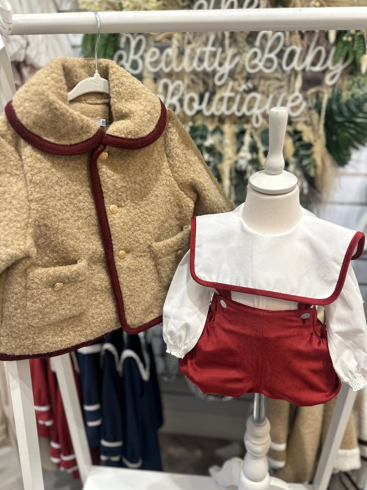 Be Chic red velour outfit